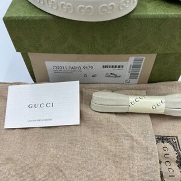 Women's Gucci tennis 1977 low top sneakers in canvas with multicolor crystals 40 - Picture 11 of 12